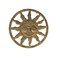 Cast Iron Sun Face Trivet – Distressed Gold Finish, Heat-Resistant Kitchen Decor